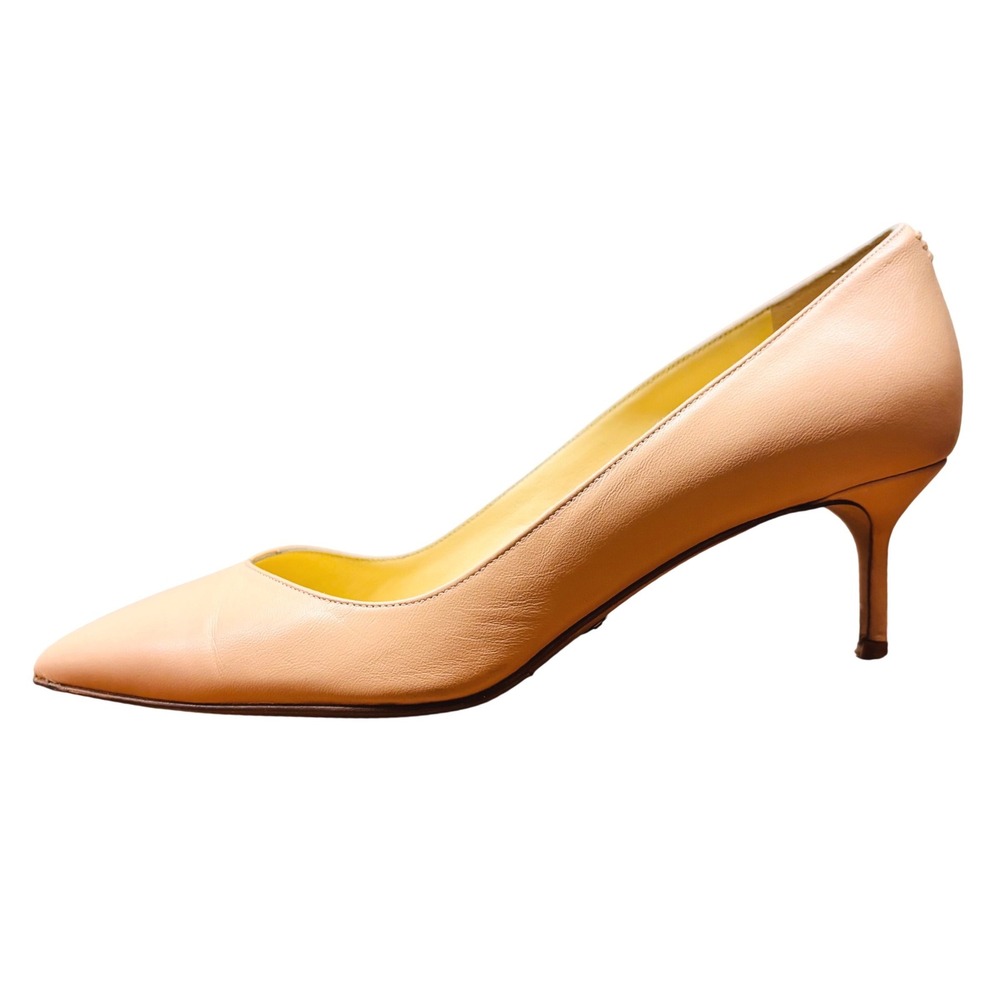 Sarah Flint Perfect Pump 50 Nude Calf Leather Kitten Heel Made in Italy 38.5